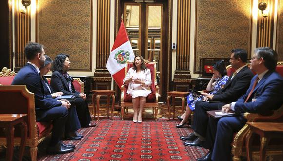 La presidenta Dina Boluarte se reunió con una comitiva de la CIDH el 20 de diciembre pasado en Palacio de Gobierno(Foto: Presidencia del Perú)