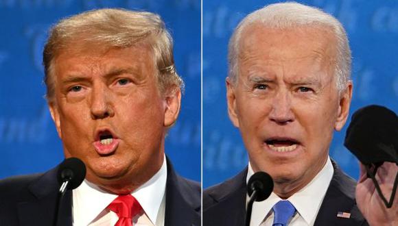 Donald Trump y Joe Biden se enfrentan en las urnas este martes 3 de noviembre. (AFP / JIM WATSON AND Brendan Smialowski)