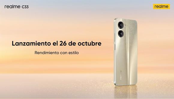 Realme C33: características de smartphone con chip Unisoc T612 y una batería de 5000mAh. (Foto: realme)