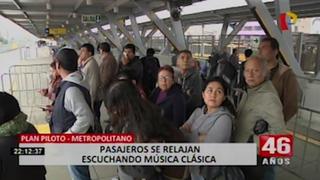 Metropolitano: difunden música clásica en la estación Naranjal para relajar a pasajeros