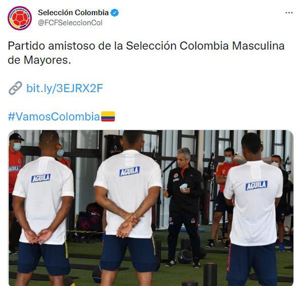 Colombia jugará contra Honduras. (Foto: Captura de Twitter)