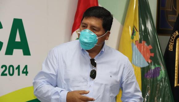 El gobernador de Ica, Javier Gallegos, pide que se habilite el laboratorio en la región para hacer pruebas de COVID-19.  (Foto: Diresa Ica)