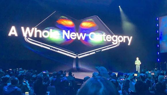 Samsung presentó su teléfono plegable 'Galaxy Fold' en un evento en San Francisco (EE. UU.) (Foto: Tecnosfera)