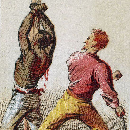 Whipping was a form of daily punishment for slaves.  (GETTY IMAGES).