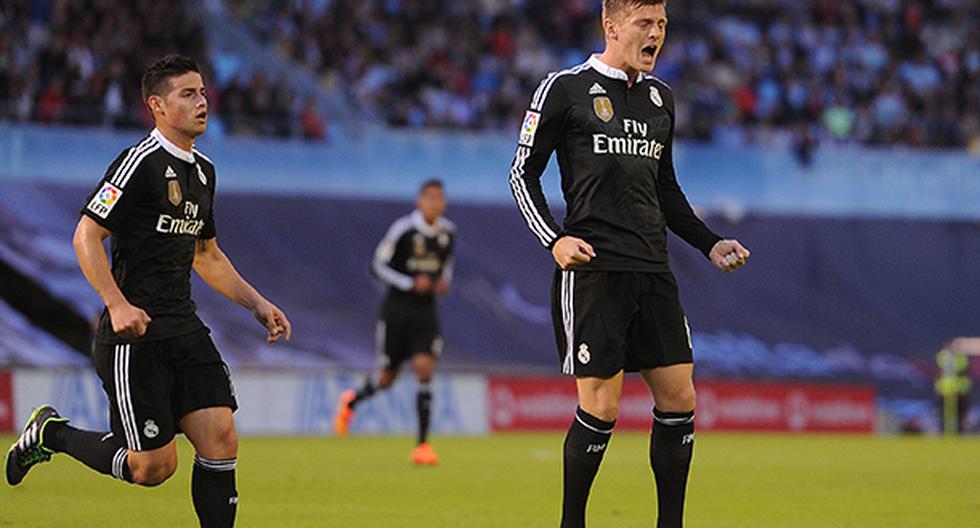 Toni Kroos consigue el 1-1 momentáneo para el Real Madrid frente al Celta. (Foto: Getty Images)