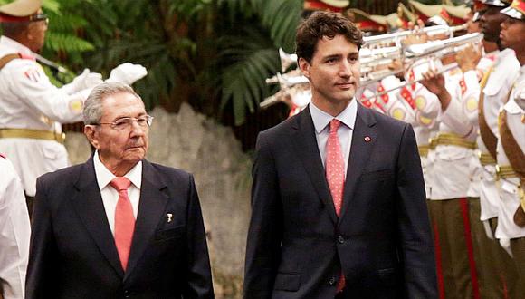 Trudeau estrecha lazos con la Cuba de Raúl Castro