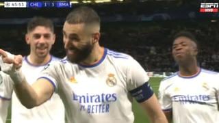 Tras error del arquero: Benzema completó su triplete para el 3-1 del Real Madrid vs. Chelsea | VIDEO