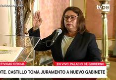 Cinthya Lindo Espinoza jura como nueva titular del Midis en reemplazo de Dina Boluarte