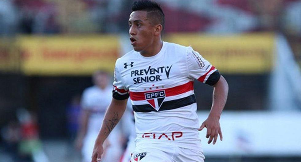 Christian Cueva tuvo esta gran ocasión con el Sao Paulo. (Foto: Facebook)