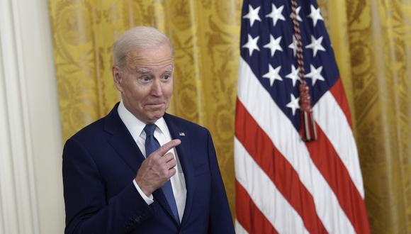 El presidente de los Estados Unidos, Joe Biden, asiste a un evento de aniversario de la Ley del Cuidado de Salud a Bajo Precio en el Salón Este de la Casa Blanca en Washington, DC, EE. UU., el 23 de marzo de 2023. (Foto de EFE/EPA/YURI GRIPAS)