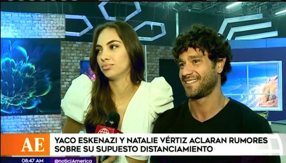 Yaco Eskenazi y Natalie Vértiz se pronunciaron sobre los rumores de su separación. (Foto: Captura de video)