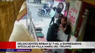 Villa María del Triunfo: delincuentes roban S/7 mil a empresarios avícolas