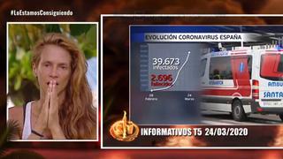 Coronavirus: participante de reality “Supervivientes" y su reacción al ver cómo la pandemia afectó España