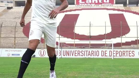 La bienvenida de la 'U' a Ángel Cayetano. (Fuente: Universitario)