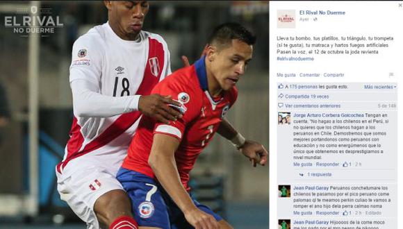 Vuelve campaña en Facebook "El rival no duerme" contra Chile