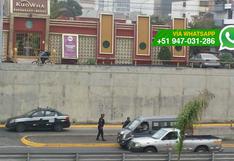 Policía 'ayudó' a hombre abordar taxi colectivo en Vía Expresa