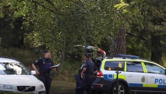 El video de las pericias de la policía sueca en el lugar de los hechos. (Foto: Aftonbladet TV, vía La Nación).