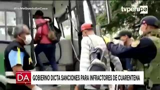 Coronavirus en Perú: Gobierno decreta sanciones para infractores del Estado de emergencia 