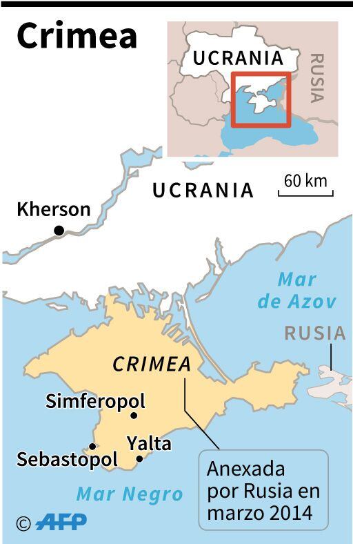 The location of the Crimea.  (AFP).