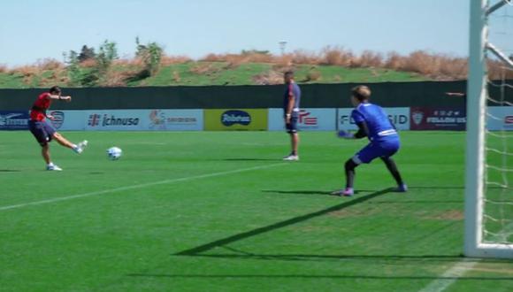 Lapadula anota en su primer entrenamiento con Cagliari | Foto: captura