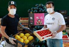 D’Alessandro participó en una entrega de 10 toneladas de alimentos para los afectados en plena crisis
