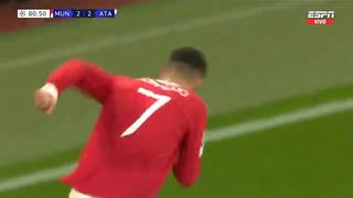 Cristiano Ronaldo: su gol para el 3-2 de Manchester United vs. Atalanta | VIDEO