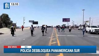 Ica: desbloquean tramo de la Panamericana Sur que fue tomado por manifestantes | VIDEO