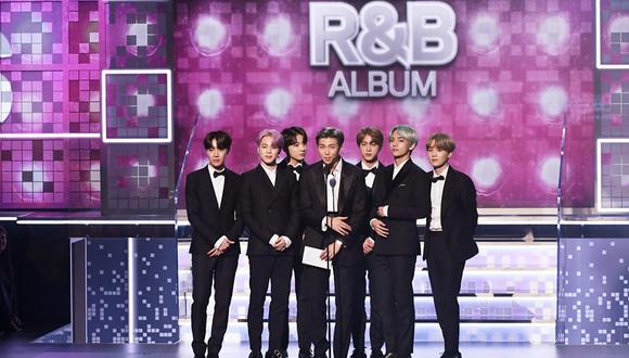 BTS en los Grammy 2019. (Foto: AFP)