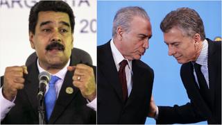 Venezuela: Macri y Temer buscan "destruir" al Mercosur