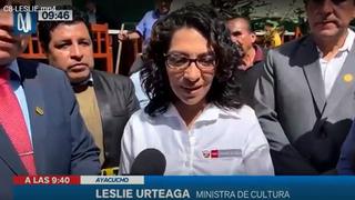 Paro en Ayacucho: Ministra de Cultura Leslie Urteaga participa en actividades pese a paralización | VIDEO