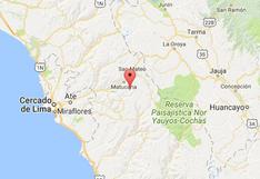 Lima: sismo de 3,5 grados remeció Matucana y causó susto