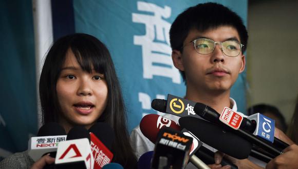 Tanto Wong como Chow están acusados de delitos que la legislación local castiga con entre 3 y 5 años de cárcel. (Foto: AFP)