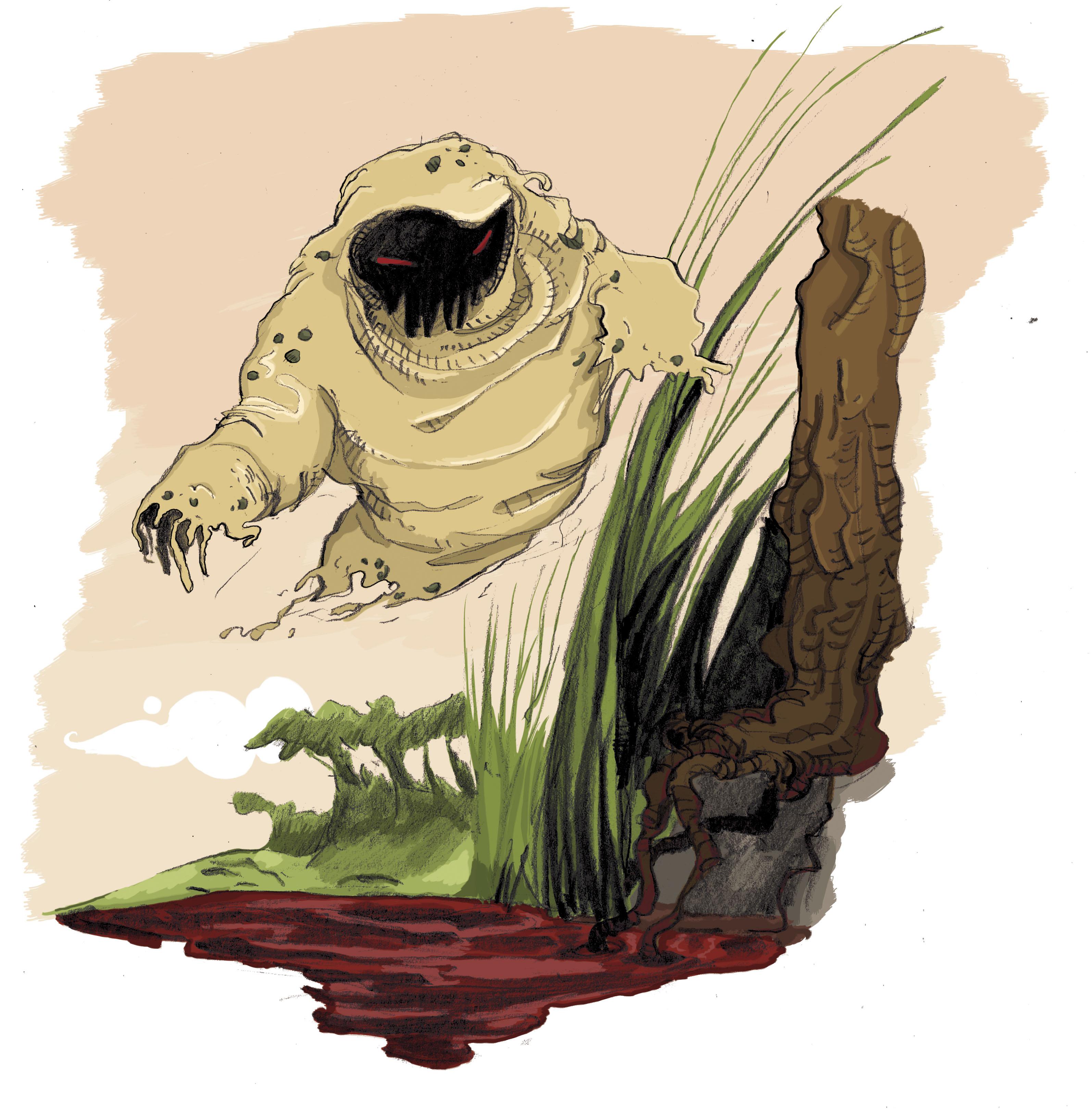 El Tunche, el demonio de la selva peruana. (Ilustración: Víctor Sanjinez).