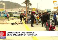 Manchay: un muerto y dos heridos deja balacera | VIDEO