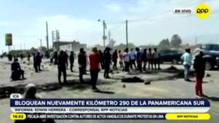 Paro de transportistas en Ica: reportan que manifestantes vuelven a bloquear la Panamericana Sur en los kilómetros 272 y 290