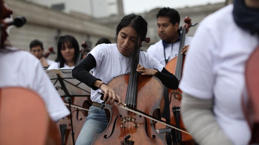 "100 violonchelos". (Foto: Anthony Niño de Guzmán/ USI)