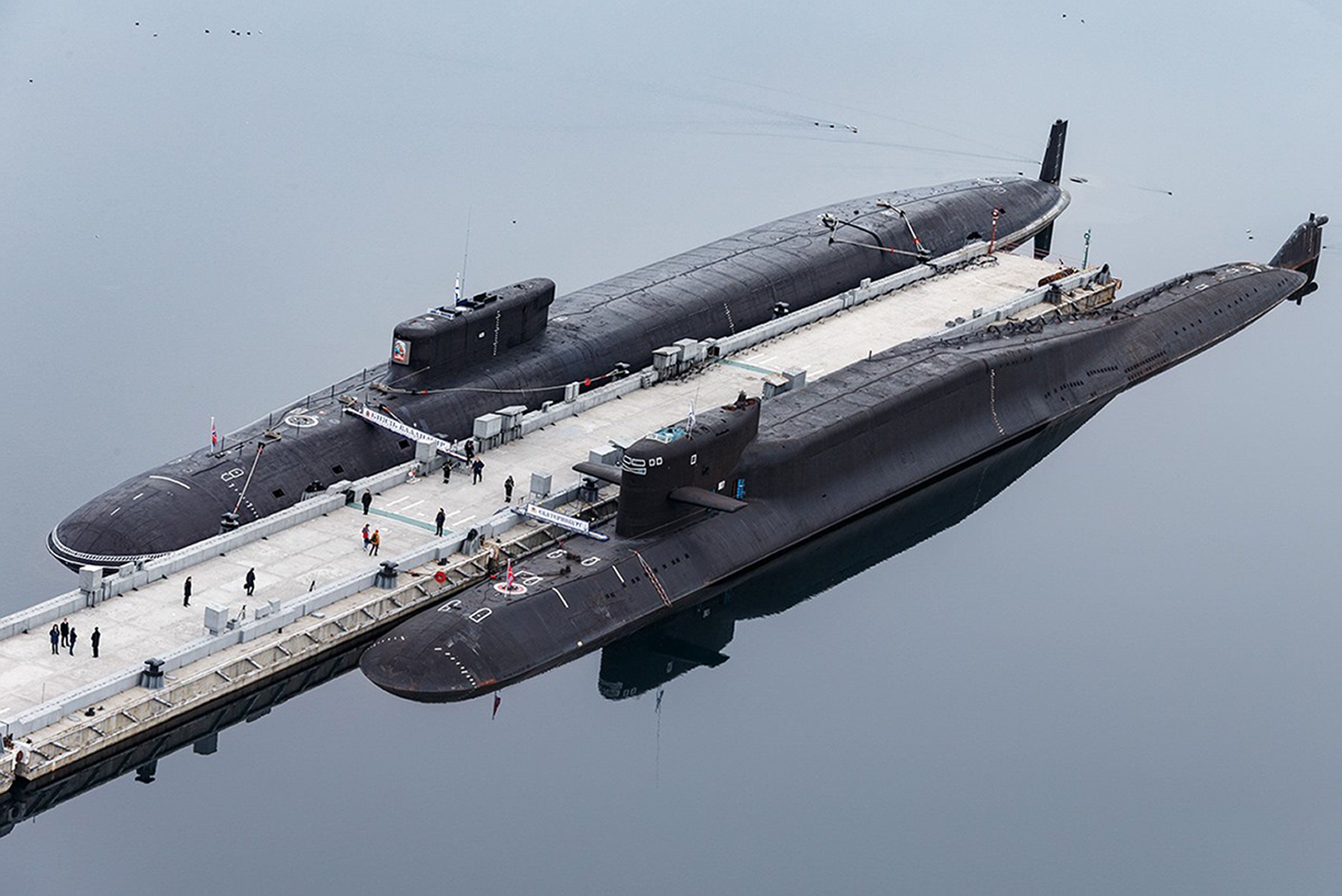 Photo from 2021. A Russian nuclear submarine can be seen.  AP