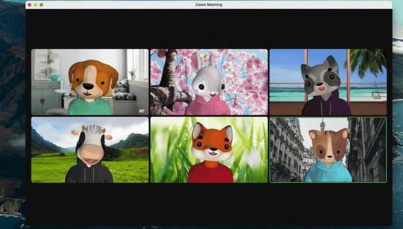 La plataforma ahora permite que los usuarios puedan usar avatares 3D de animales en las videoconferencias. (Foto: Zoom)