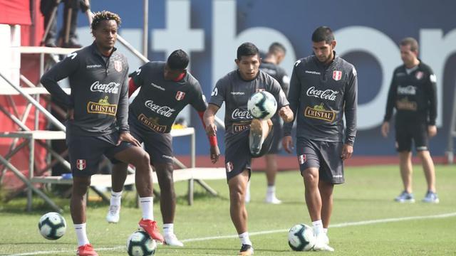 La selección peruana continúa con sus trabajos dentro de la Videna, previo a parte a Brasil para disputar la Copa América 2019 (Foto: Jesús Saucedo)