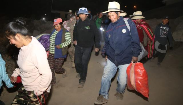 Cientos de ciudadanos fueron evacuados el viernes al centro poblado de Anascapa. (Foto: Indeci)