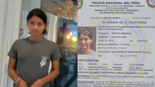 Menor de 14 años desaparece tras ir a comprar a una pollería en Villa María del Triunfo