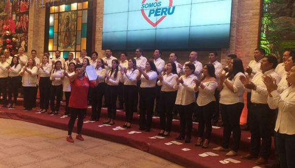 Somos Perú presentó su lista de candidatos (FOTO: difusión)