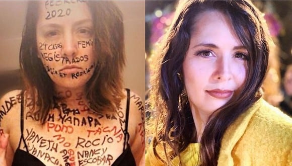 Yidda Eslava escribió en todo su cuerpo el nombre de las 24 víctimas de feminicidio de este año. (Foto: Instagram)