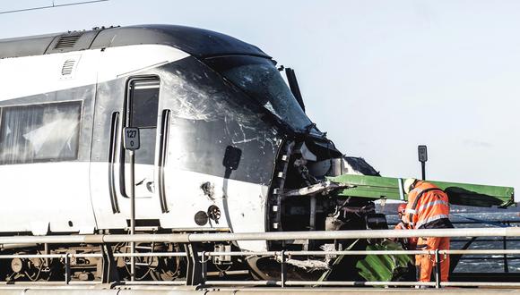 Dinamarca: al menos seis muertos en accidente de tren durante una tormenta. (AP).