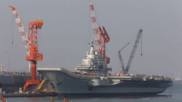 La culminación de las obras en el Varyag se hizo en los astilleros de Dalian. (Getty Images).