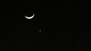 La Luna y Venus lograron una bella conjunción en el cielo