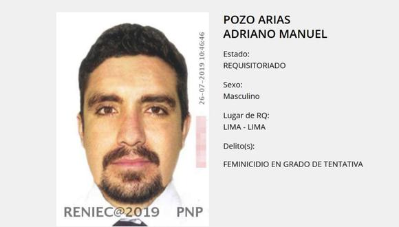 El Ministerio del Interior ha incluido en su lista de los más buscados a Adriano Pozo, y ofrecen por su captura S/30 mil. (Foto: Mininter).