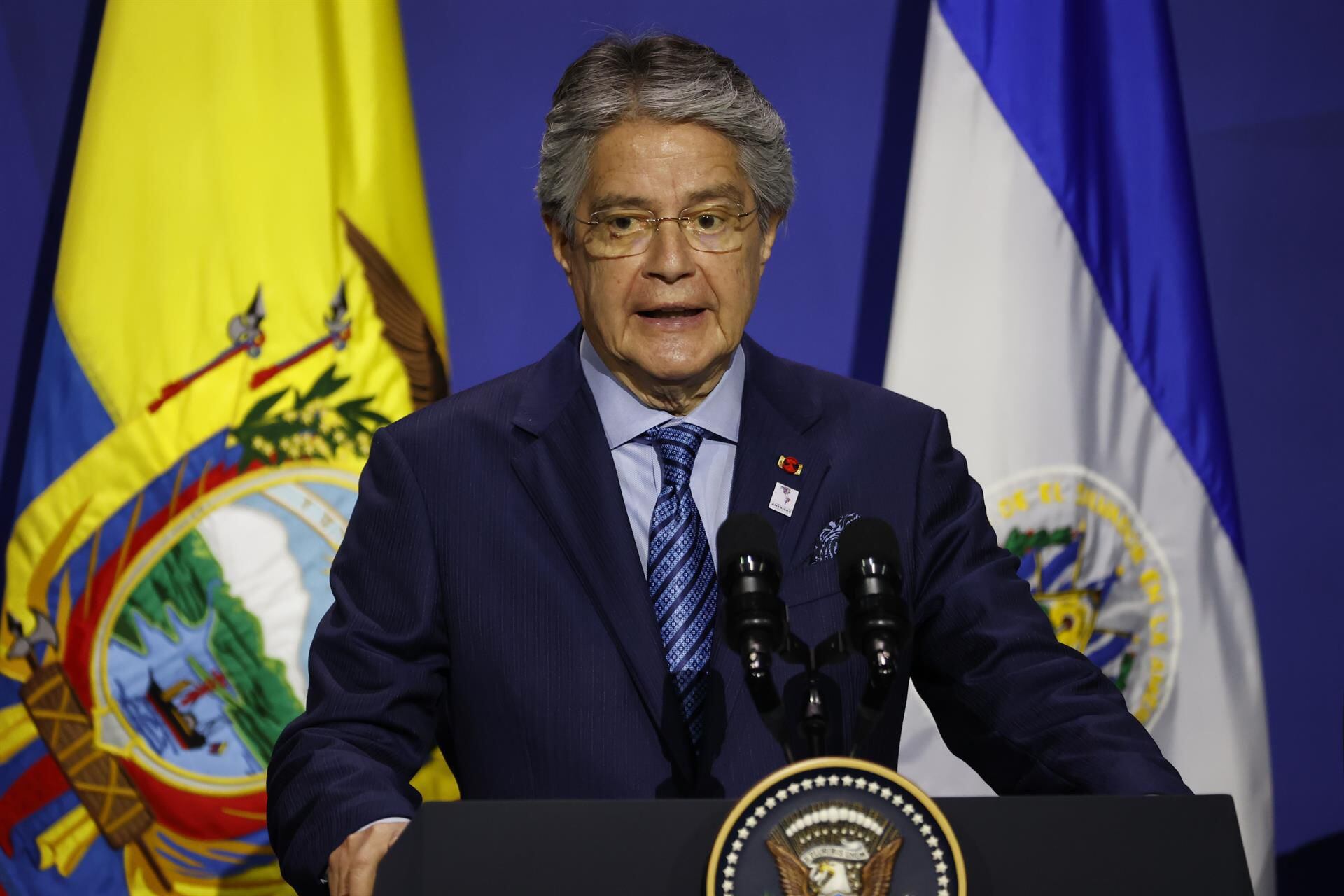 The president of Ecuador, Guillermo Lasso.  (EFE/Alberto Valdes).