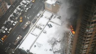 Nueva York: incendio en edificio de Manhattan dejó dos heridos de gravedad