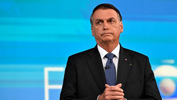 El expresidente de Brasil, Jair Bolsonaro, en el estudio de Globo TV en Río de Janeiro, Brasil, el 28 de octubre de 2022. (Foto de MAURO PIMENTEL / AFP)